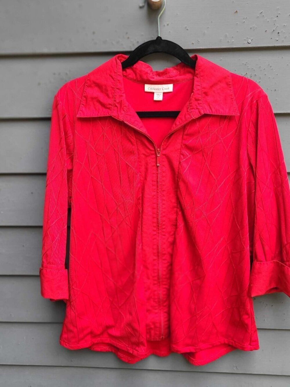 Coldwater Creek Red Knit Jacket size 2X
